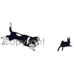 Beagle & Rabbit Decal
