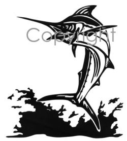 Blue Marlin Decal