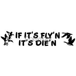 Fly'n It's Die'n! Decal