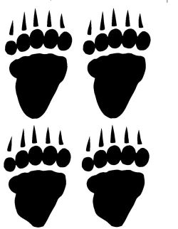 Grizzly Tracks Decal