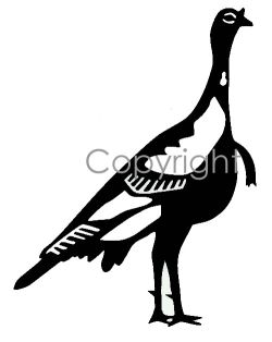 Standing Turkey Decal