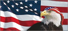 US Flag 1 with Eagle & Bandana - Truck or SUV Rear Window Graphic