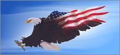 Wings of Freedom Blue - Truck or SUV Rear Window Graphic