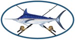Oval Blue Marlin Decal