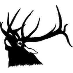 Elk Head Bugling Decal