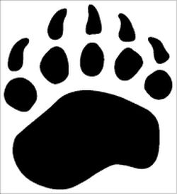 Big Game Decals - Brown Bear Track
