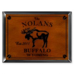Moose Traditional Cabin Sign - Personalized