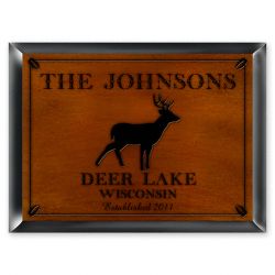 Stag Traditional Cabin Sign - Personalized