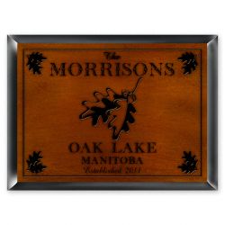 White Oak Traditional Cabin Sign - Personalized