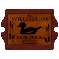 Wood Duck Vintage Cabin Sign - Personalized