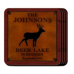 Stag Coaster Set - Personalized