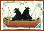 Bears in Canoe Area Rug