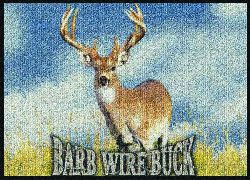 Team Realtree Barb Wire Buck Area Rug