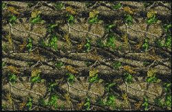 Realtree Hardwoods Green Solid Camo Area Rug