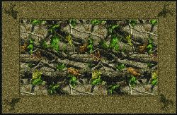 Realtree Hardwoods Green Solid Border Area Rug