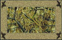 Realtree Wetlands Solid Border Area Rug