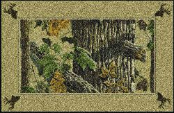 Realtree X-tra Brown Solid Border Area Rug