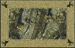 Realtree Hardwoods Solid Border Area Rug