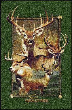 Team Realtree Bill Jordan Bucks Area Rug