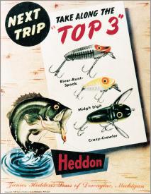 Heddon Tin Sign