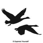 2 Geese Flying Wall Decal