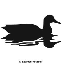 Mallard Swimming Reflection Decal