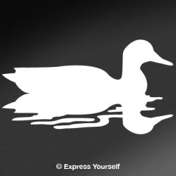 Mallard Swimming Reflection Decal