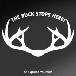 The Buck Stops Here Rack  Decal