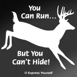 You can Run Whitetail Deer Decal