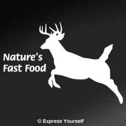 Nature's Fast Food Whitetail Deer Decal