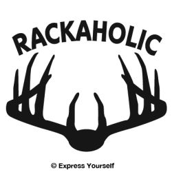 Rackaholic Whitetail Deer Decal