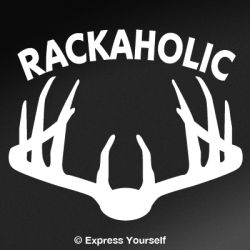 Rackaholic Whitetail Deer Decal