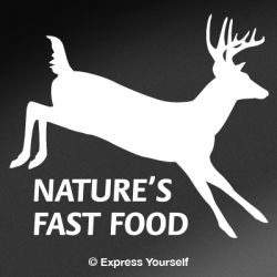 Nature's Fast Food 2 Whitetail Deer Decal