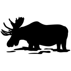 Feeding Moose Wall Decal