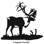 Bull Caribou Wall Decal