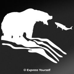 Fishing Grizzly Decal