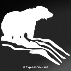 Grizzly in River Decal