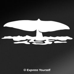 Tail Slapping Whale Decal