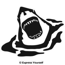 Great White Attack Shark Decal