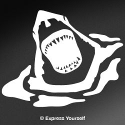 Great White Attack Shark Decal