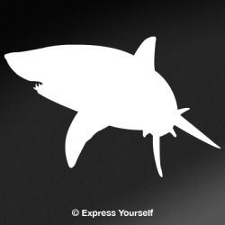 White Death Shark Decal