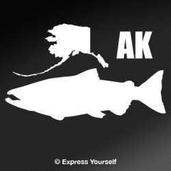 AK King Salmon State Fish Decal