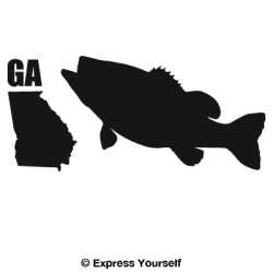 GA Bass State Fish Decal