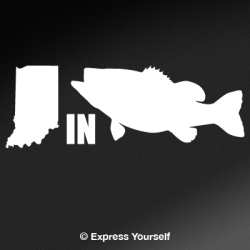 IN Large Mouth Bass State Fish Decal