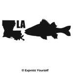 LA White Perch State Fish Decal