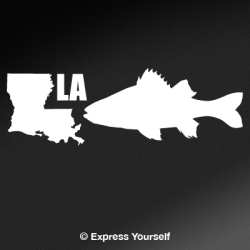 LA White Perch State Fish Decal