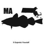 MA Atlantic Cod State Fish Decal