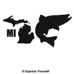 MI Brook Trout State Fish Decal