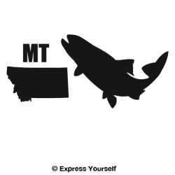 MT Blackspotted Cutthroat Trout State Fish Decal