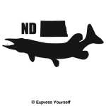 ND Northern Pike State Fish Decal